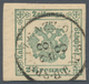 Österreich - Zeitungsstempelmarken: 1853, 2 Kreuzer Mittelgrün, Type I A, Allseits Voll- Bis überran - Zeitungsmarken