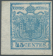 Österreich - Lombardei Und Venetien: 1850, 45 C Hellblau, Type I Auf Handpapier, Engster Waagerechte - Lombardo-Venetien