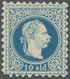 Österreichische Post In Der Levante: 1876, Franz Joseph Im Medaillon 10 Soldi Blau, Feiner Druck Mit - Levante-Marken