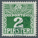 Delcampe - Österreichische Post In Der Levante - Portomarken: 1908, ¼ Piaster Bis 30 Piaster In B-Farbe Dunkelg - Levante-Marken