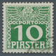 Delcampe - Österreichische Post In Der Levante - Portomarken: 1908, ¼ Piaster Bis 30 Piaster In B-Farbe Dunkelg - Eastern Austria