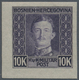 Delcampe - Bosnien Und Herzegowina (Österreich 1879/1918): 1917, Freimarken Kaiser Karl 3 H Bis 10 Kr. UNGEZÄHN - Bosnia And Herzegovina