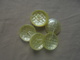 Vintage - Petit Lot De 6 Boutons Jaune Années 60 - Boutons