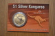 2004 AU Australia 1 Oz Silver Kangaroo (In Display Card) 1 OZ Brilliant Uncirculated - Sets Sin Usar &  Sets De Prueba