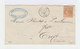 Sur Enveloppe Type Napoléon III 40 C Orange Oblitération Losange. CAD Maromme 1867. (893) - 1849-1876: Période Classique