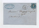 Sur Pli Avec Courrier Type Napoléon III Non Lauré 20 C. Bleu Obl. Losange. CAD Toulouse 1861.(897) - 1849-1876: Période Classique