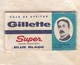 GILLETTE SUPER BLUE BLADE, INDUSTRIA ARGENTINA. RAZOR BLADE LAME DE RAISOR HOJA DE AFEITAR. CIRCA 1940s-BLEUP - Lames De Rasoir