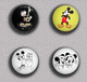 Delcampe - Mickey And Minnie BADGE BUTTON PIN SET 11 (1inch/25mm Diameter) 175 DIFF - Pin's