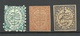 INDIA BHOPAL State 1876/1900, 3 Stamps (*) - Bhopal