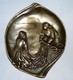 RARE ANCIEN VIDE POCHE EN BRONZE DORE COUPLE DE PECHEURS BRETONS ? TBE - Bronzi