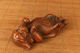 Delcampe - Antique Vieux Buis Chien Charmant Cadeau Décoration Statue Japonaise Netsuke Art - Asian Art