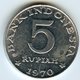 Indonesie Indonesia 5 Rupiah 1970 KM 22 - Indonésie