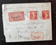 France - Yvert 138 X 2 Et 119 Sur Lettre Recommandée Et Chargée CAD NEUILLY En 1917 Cachet 20/12/1917 - 1877-1920: Periodo Semi Moderno