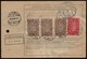 Deutsches Reich Infla Ausland Paketkarte Berlin - Näfels Schweiz 1923 (21651 - Autres & Non Classés