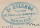 Carte Commerciale 1896 / Entier / Ed Béarnes / Tapissier / 1 Cour De Gourgue / 33 Bordeaux - Autres & Non Classés