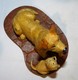 ADORABLE STATUETTE FIGURINE JOLI CHIEN RESINE LABRADOR ET SON BEBE   Tbe - Hunde