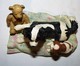 ADORABLE STATUETTE FIGURINE JOLI CHIEN RESINE CAVALIER KING CHARLES ET SON BEBE Tbe - Hunde