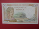 FRANCE 50 FRANCS 3-11-1938 Traces épingles - 50 F 1934-1940 ''Cérès''