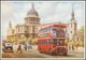 M Jeffries - Routemaster Bus Passing St Paul's, London - Mayfair Postcard - Buses & Coaches