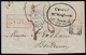 Waghorn - India 1838 Entire Letter From Calcutta To Bordeaux, Handstamped Oval "Care Of Mr. Waghorn / Suez", Backstamped - ...-1852 Préphilatélie