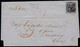 India 1857 4a Black On Bluish (SG 35) Tied By "I" Type 4 On Cover To Hong Kong, "per Str. Aden" With Forwarding Agent's  - 1854 East India Company Administration