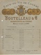 CHARENTE - BARBEZIEUX - Cognac BOUTELLEAU & Cie - 3 Papiers Différents Lettre 1892 + Tarif - 1800 – 1899