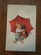 Illustrateur Karl Feiertag - Enfant Et Son Chien (Teckel) - Parapluie - N°454-3 - Feiertag, Karl