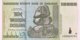 Zimbabwe 10 Trillion Dollars, P-88 (2008) - UNC - Simbabwe