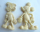 2 FIGURINES PUBLICITAIRES CAFE DONALD 1955 - DISNEY Mickey Et Pinocchio Crème 1 Série Pas Cosmos Jux AVEC CASSE Figurine - Disney