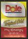 # PINEAPPLE DOLE TROPICAL GOLD MY ENERGY Size 7 Fruit Tag Balise Etiqueta Anhanger Ananas Pina Costa Rica - Fruits & Vegetables