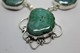 Delcampe - 3980 - Collana Di Quarzo - Riflessi Dal Verde Al Celeste -  Misura 45 Cm - Necklaces/Chains