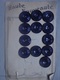 Vintage - Petit Lot De 12 Boutons En Plastique Bleu Années 50 - Buttons