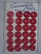 Vintage - Petit Lot De 24 Boutons Rouge En Plastique Années 50 - Boutons