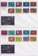 ALBANIE - 729/737 + BLOC 6N FDC TIMBRES OBL USED DENTELES ET NON DENTELES COSMOS COTE + 120 EUR - Europe