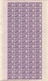 Congo 0173** 50c Violet - Feuille / Sheet De 75 -MNH- PLANCHE 1 - Feuilles Complètes