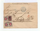 Sur Enveloppe Timbres Empire Russe Armoiries: Trois 8 K., Un 2 K. CAD Odessa 1875. Cachet D'entrée Bleu Erquelines (935) - Machines à Affranchir (EMA)