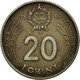 Monnaie, Hongrie, 20 Forint, 1985, TB+, Copper-nickel, KM:630 - Hongrie