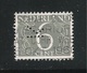 OLANDA -1954 - Valore Usato Da 6 C., Emissione CIFRA Con Perforazione - Francobollo PERFIN - In Buon Condizioni. - Perforés