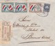 ENVELOPPE CIRCULEE 1940 PARAGUAY TO BUENOS AIRES.CERTIFICACION EXTERIOR RECOMMANDE, AUTRE MARQUE STAMP A PAIR- BLEUP - Paraguay