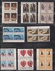 USA 25 Plate Blocks & Blocks Of 4 Most MNH (5 Hinged) - Good Variety - Strips & Multiples