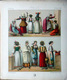 ITALIE ITALIA COSTUMES DECORATION 4 PLANCHES CHROMOLITHOS DOREES  COLOREES COSTUMES MILITAIRES FEMMES CIVILS 1888 - Lithographies