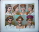 RUSSIE RUSSIA COSTUMES DECORATION 9 PLANCHES CHROMOLITHOS DOREES COLOREES COSTUMES MILITAIRES FEMMES 1888 - Lithographies