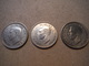 M33  3 X One Shilling George VI  1937, 1942, 1943  Silver - Autres & Non Classés