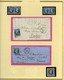 Delcampe - O 20c Empire: Collection Presentée Sur 7 Pages D'Album Dont Lettres, Nuances, Bandes, Blocs, Oblitérations, Piquages... - 1853-1860 Napoleon III
