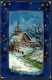 B8363 - Litho Lack Glückwunschkarte Weihnachten Winterlandschaft Golddruck - M.S.i.B. - Sonstige & Ohne Zuordnung