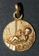 Médaille Religieuse Pendentif Début XXe Plaqué Or "Enfant Jésus / Croix De Jérusalem" - Religious Médal - Religion & Esotericism