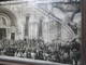 Tableau Ancienne Photo Grand Rassemblement Devant Basilique ?  26,5 X 63 Cm - Autres & Non Classés