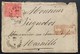 1 Piastra, Front Letter From Cairo "Poste Egiziane" 1879 To France (Marseille) + Paquebots De La Mediterranee - 1866-1914 Khedivato Di Egitto