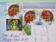 Ukraine 2017 Postcard To Nicaragua - Christmas Angel Snow - Year Of The Rooster - Plant - Ukraine