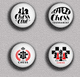 35 X Chess Fan ART BADGE BUTTON PIN SET 2 (1inch/25mm Diameter) - Other & Unclassified